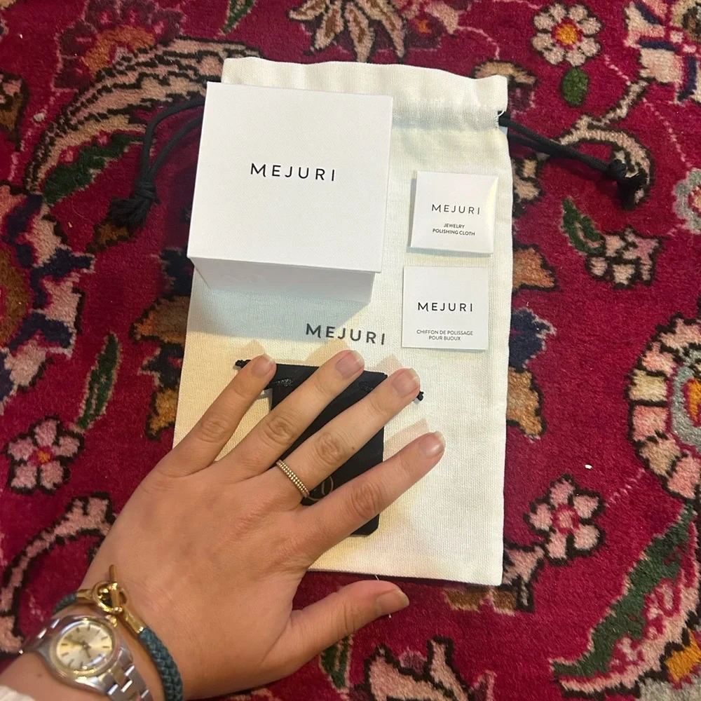 Gold Beaded Stackable Ring - Women Jewelry - Picture 8 of 8